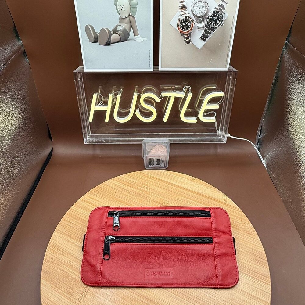 Supreme SS19 Leather Waist Shoulder Bag Red Box logo